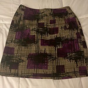 Eggplant print skirt size 10